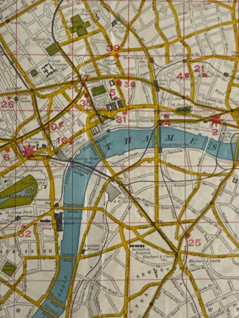 Antique American Express Paris and London Map (1910)