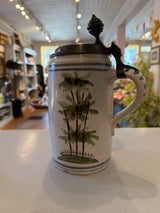 Antique German Hand-Painted Salt-Glazed Stoneware Stein - Circa 1915