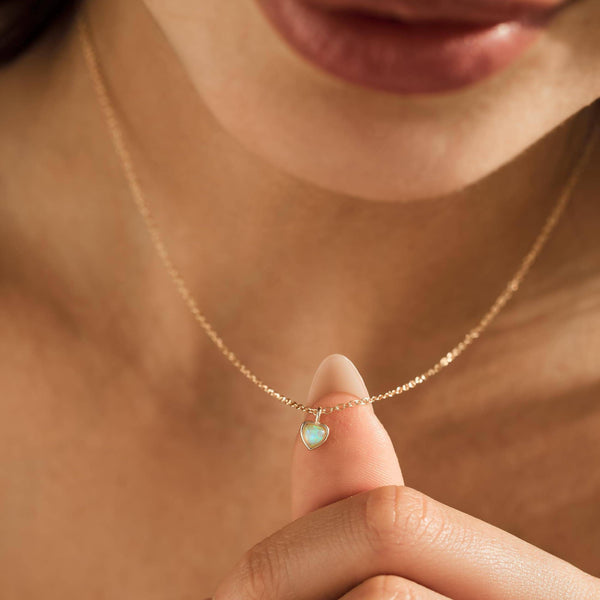 Opal Heart Necklace