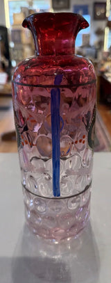 Double Trouble - Bohemian Cranberry Flash Glass Vase