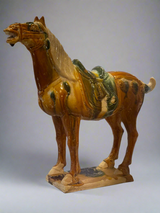 Ceramic Horse - Sancai Style but with Majolica Glaze