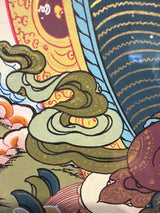 Manjushri (Jampalyang) - Framed Thangka - Sight 12.25" x 15.75"