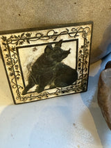 Mr. Pig Takes in the Morning Sun • Salvaged Bronze Hardware
