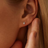 Emerald Dot Studs