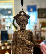 Piccolo Signora Old Italian Ex-voto on Heart Stand