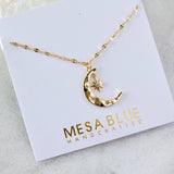 Moon ans Star Necklace: GOLD