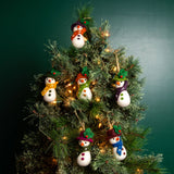 Snowman Nepali Felt Ornament