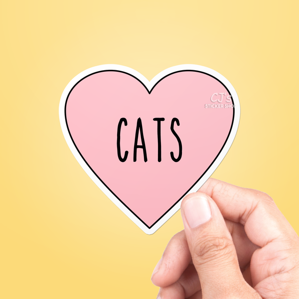 Cats Heart Sticker