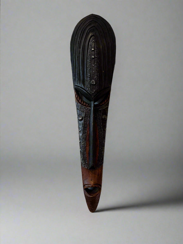Very Curious Hand Carved and Painted Mask - Ghana