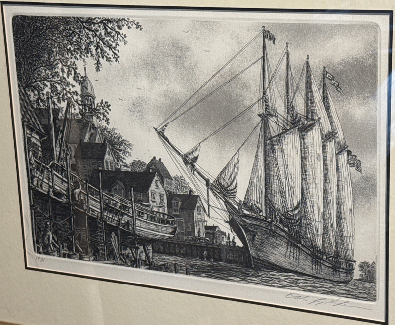 William L White Etching by Alan J Gaines - 1976