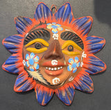Folk Art Sun Face Wall Plaque - Circa 1950s-70 - Mexico
