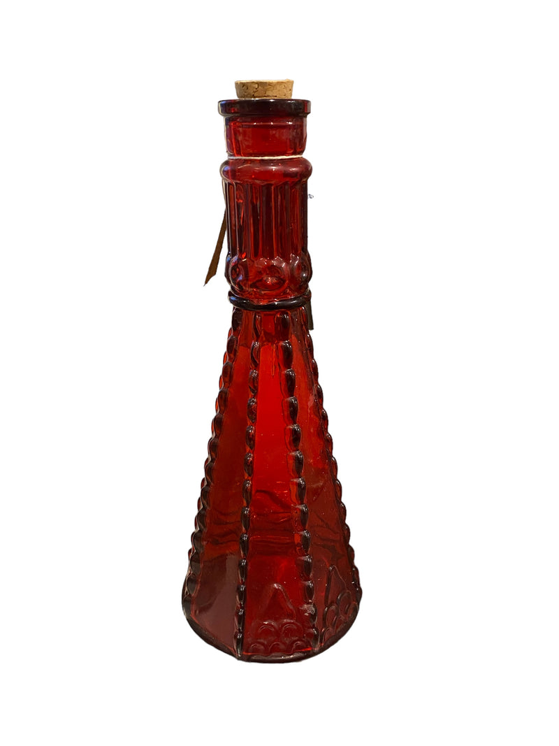 Morey Ruby Red Glass Bottle