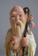 Unique Porcelain Famille Rose Statues - Prosperity, Fortune, Longevity
