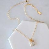 Moonstone and Pearl Toggle Necklace