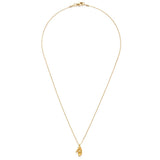 Tiny Mystic Hand Necklace: Gold/Turq