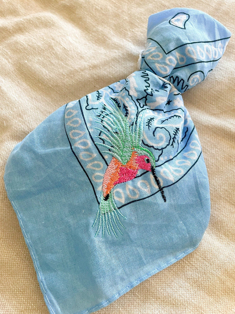 Hummingbird Bandana - Red