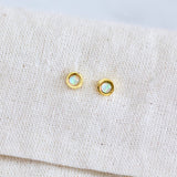 Tiny Opal Earrings