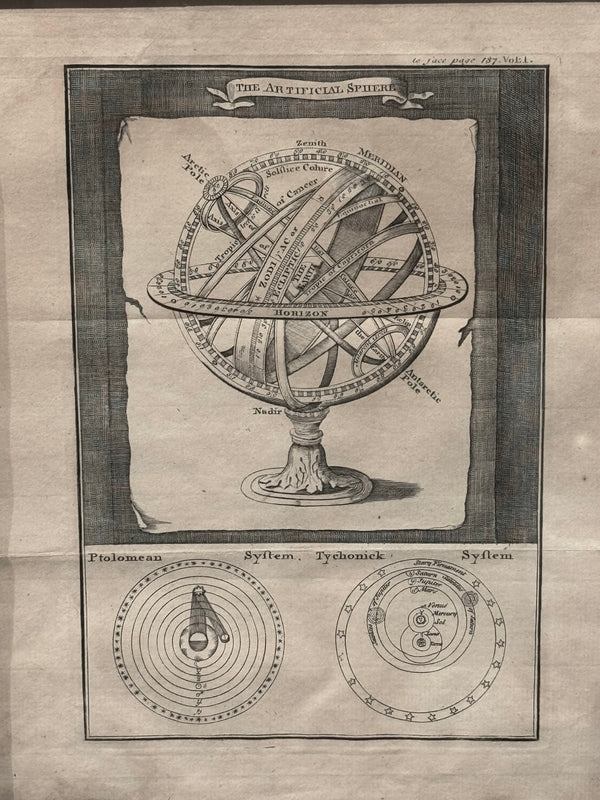 Pre 1820s Armillary Book Plate