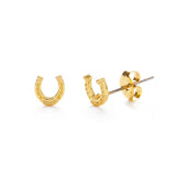 Tiny Horseshoe Stud Earrings