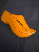 The Smiling e • 1970s Heineken Wooden Promotional Clog