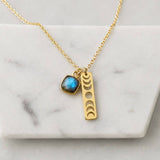 Labradorite Moon Phase Necklace