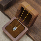 Elegant Oval Blue Topaz Birthstone Necklace