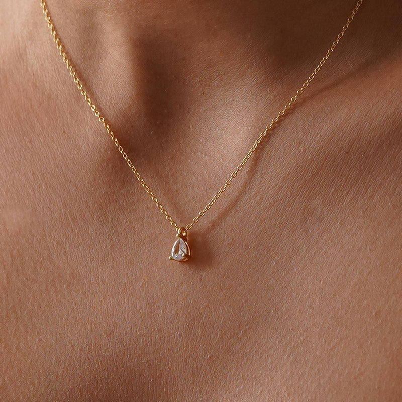 CZ Drop Necklace
