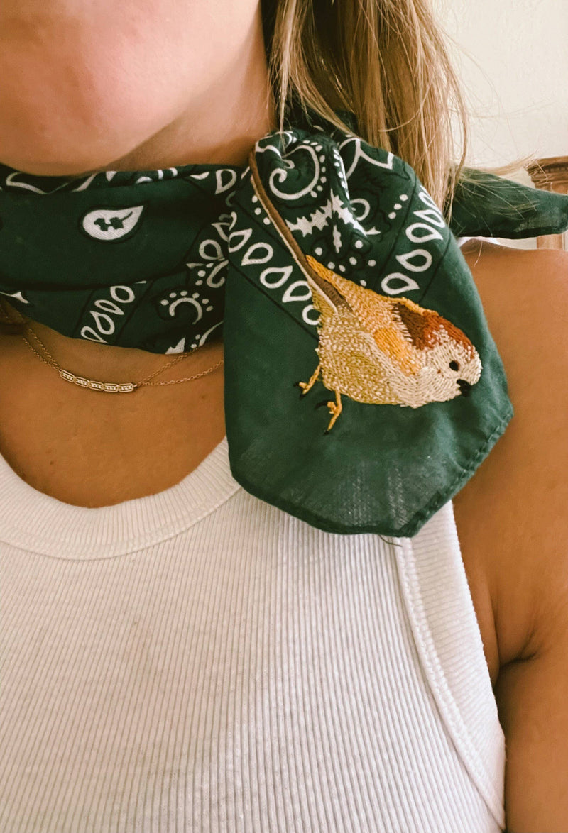 Hummingbird Bandana - Red