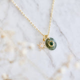 Inlay Star Necklace - Labradorite with Moss Agate 
