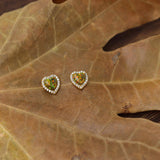 Handmade Colorful Vintage Opal Stud Earrings: Gold