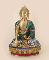 Shakyamuni Buddha Brass Statue 12"