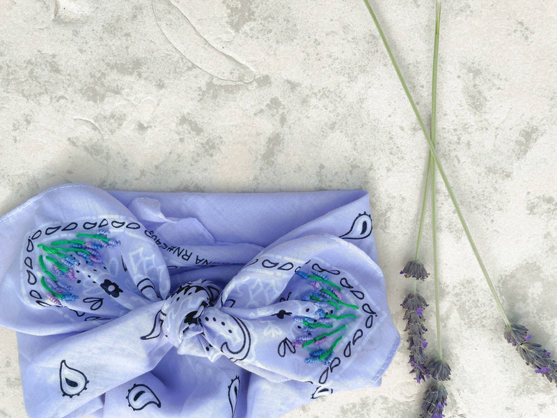 Purple Bandana with Lavender