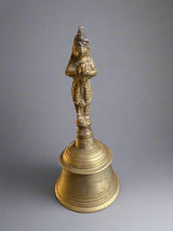 Heavy, Solid, Clear Hanuman Temple Bell with Original Clapper - 6.75"H x 3" Diameter
