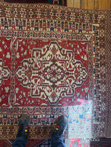 Antique Qashqai Rug - 90” x 56”
