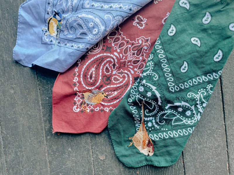 Hummingbird Bandana - Red