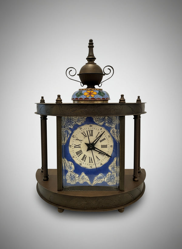 Cloisonne Mechanical Clock - stamped Germany 1888