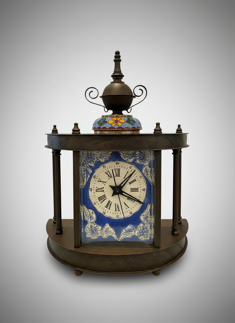 Cloisonne Mechanical Clock - stamped Germany 1888