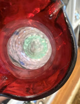 Double Trouble - Bohemian Cranberry Flash Glass Vase