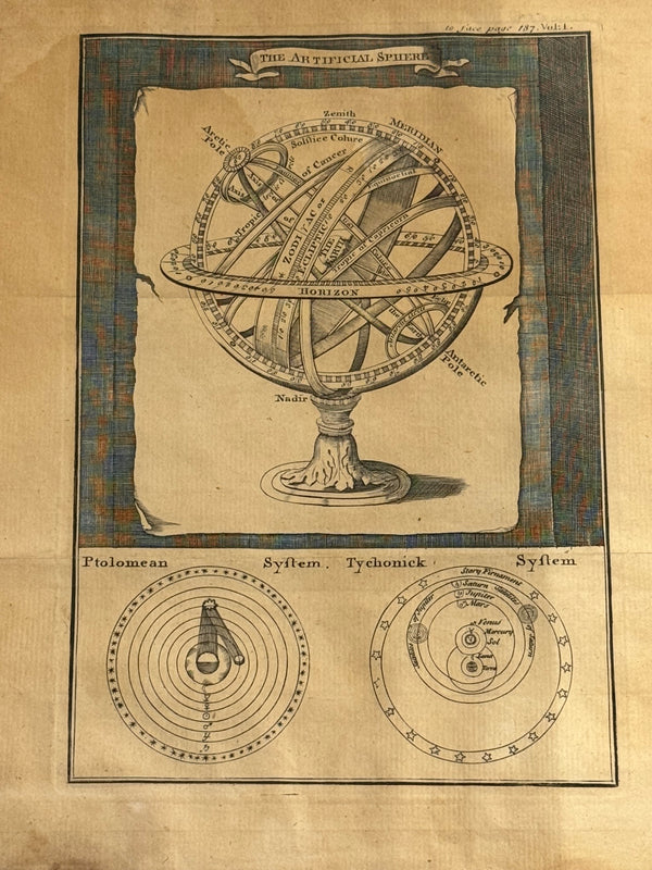Pre 1820s Armillary Book Plate