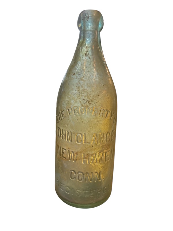 John Clancey Blob Top Carbonated Beverage Bottle  - Pre 1900 (Copy)