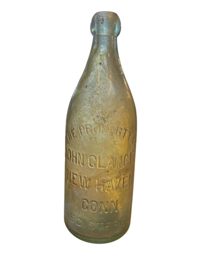John Clancey Blob Top Carbonated Beverage Bottle  - Pre 1900 (Copy)