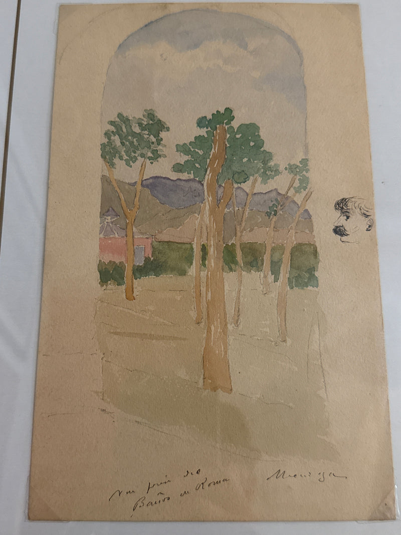 Banos de Roma - Watercolor - Circa 1910