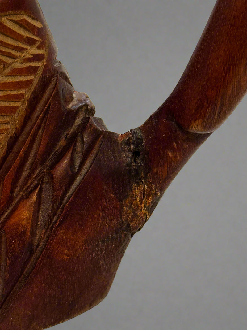 Folk Art Female Feather Headdress Mask - Haiti