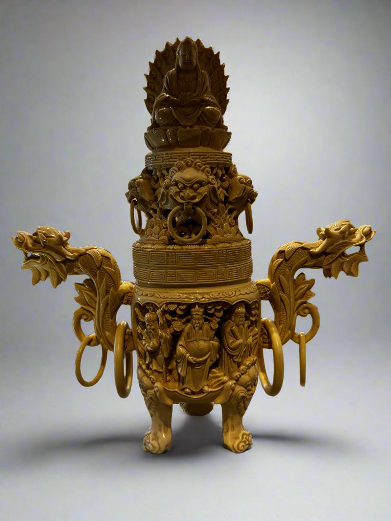 Elaborate and Detailed Carved Resin Censer