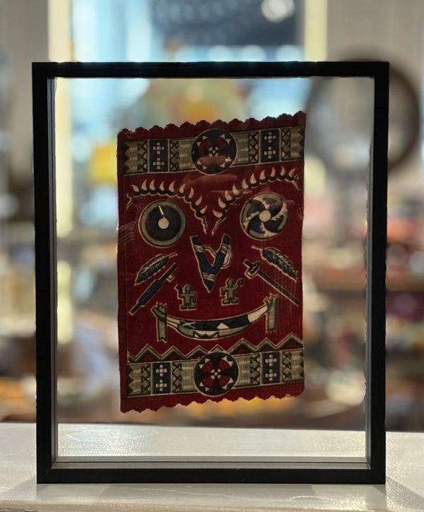 Tribal Pattern - Large - Framed - Special Antique Promotional Flannel