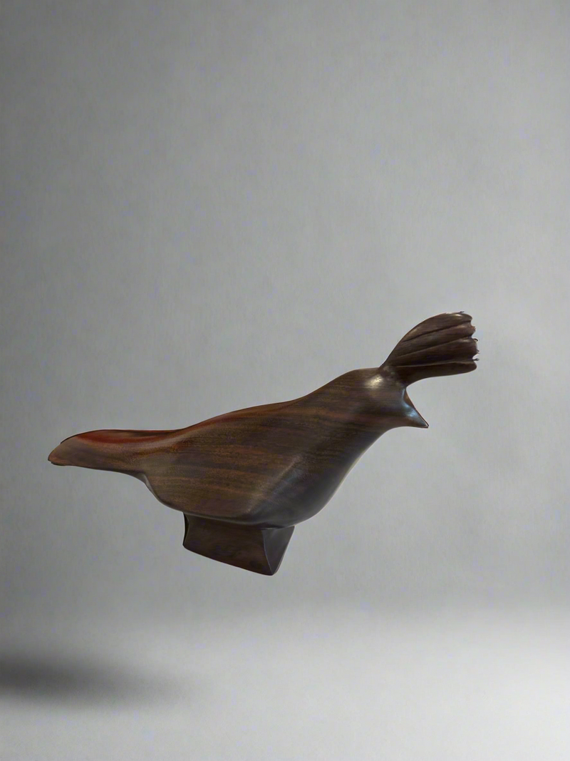 Handmade Ironwood Quail - Mexico - 1960s