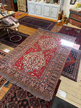 Antique Qashqai Rug - 90” x 56”