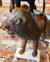 Leather Clad in a Good Way!  (1950s Large Leather Animals)