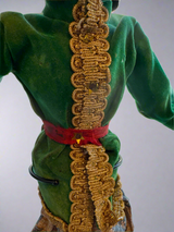 Older Male Indonesian Wayang Golek Rod Puppet with Stand