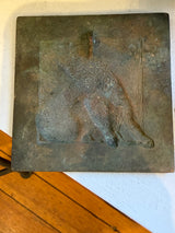 Mr. Pig Takes in the Morning Sun • Salvaged Bronze Hardware